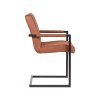 eetkamerstoel milo cognac microvezel 55x55x85 cm zijkant