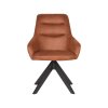 Eetkamerstoel Jace Cognac Microvezel 58x65x88 cm Voorkant