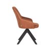 Eetkamerstoel Jace Cognac Microvezel 58x65x88 cm Zijkant 1