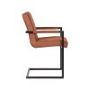 Eetkamerstoel Denmark Cognac Microvezel 55x55x85 cm Zijkant