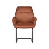 Eetkamerstoel Boet Cognac Microvezel 55x62x88 cm Voorkant