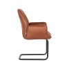 Eetkamerstoel Boet Cognac Microvezel 55x62x88 cm Zijkant