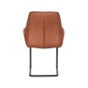 Eetkamerstoel Boet Cognac Microvezel 55x62x88 cm Achterkant