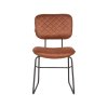 Eetkamerstoel Sev Cognac Microvezel 49x60x87 cm Voorkant