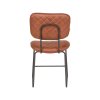 Eetkamerstoel Sev Cognac Microvezel 49x60x87 cm Achterkant