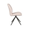 Jídelní židle COMFY světlé bouclé černá konstrukce