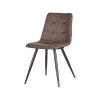 eetkamerstoel jay truffle microvezel zwart metaal 45x56x84 cm perspectief 1