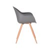 eetkamerstoel parma antraciet pp oak metaal woodcover 58x54x85 cm zijkant