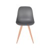 eetkamerstoel rimini antraciet pp oak metaal woodcover 46x54x85 cm voorkant 1