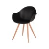 eetkamerstoel parma zwart pp oak metaal woodcover 58x54x85 cm perspectief 1