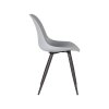 eetkamerstoel monza grijs pp zwart metaal 46x54x85 cm zijkant