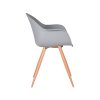 eetkamerstoel parma grijs pp oak metaal woodcover 58x54x85 cm zijkant