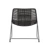 fauteuil rex zwart rotan zwart metaal 61x62x71 cm achterkant