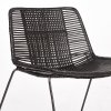fauteuil rex zwart rotan zwart metaal 61x62x71 cm detail
