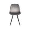 Eetkamerstoel Capri Grijs Fluweel 46x56x88 Cm Voorkant