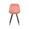 Eetkamerstoel Capri Oud Roze Fluweel 46x56x88 Cm Achterkant