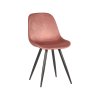 eetkamerstoel capri oud roze fluweel 46x56x88 cm perspectief 1
