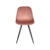 Eetkamerstoel Capri Oud Roze Fluweel 46x56x88 Cm Voorkant