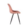 Eetkamerstoel Capri Oud Roze Fluweel 46x56x88 Cm Zijkant