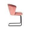 Eetkamerstoel Flow Oud Roze Fluweel 58x60x85 cm Zijkant