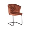 Eetkamerstoel Flow Rust Fluweel 58x60x85 cm Perspectief