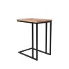 Laptoptafel Move Rough Mangohout Zwart Metaal 35x50x61 cm Perspectief 1