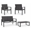 Zahradní sestava pohovky a křesel KALLEN černá