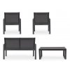 Zahradní sestava pohovky a křesel KALLEN černás3