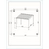 Černá hliníková pergola s uzavíracími lamelami GARDA 3x3 m
