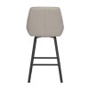 Barová židle ALISON béžová s černými kovovými nohami