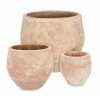 Set 3 květináčů MINH světle hnědý