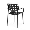Zahradní jídelní židle CLOVER černá s područkami