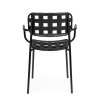 Zahradní jídelní židle CLOVER černá s područkami