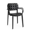 Zahradní jídelní židle CLOVER černá s područkami
