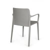 Plastová jídelní židle CHLORIS šedá s područkami
