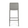 Plastová barová židle CHLORIS šedá