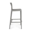 Plastová barová židle CHLORIS šedá