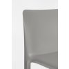 Plastová barová židle CHLORIS šedá