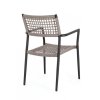 Zahradní židle CALETA černá se šedým výpletem
