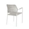 Zahradní židle RAJADA bílá se šedým výpletem