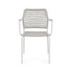 Zahradní židle RAJADA bílá se šedým výpletem