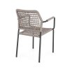 Zahradní židle RAJADA černá se šedým výpletem