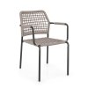 Zahradní židle RAJADA černá se šedým výpletem
