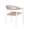 Zahradní židle JANDIA bílá s béžovým výpletem