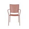 Zahradní kovová jídelní židle LIZETTE cihlová