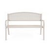Kovová venkovní lavice LIZETTE krémová