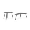 Set dvou zahradních konferenčních stolků YVONNE antracit