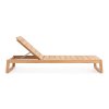 Dřevěné zahradní lehátko JEREMY hnědé