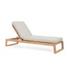 Dřevěné zahradní lehátko JEREMY hnědé
