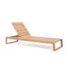 Dřevěné zahradní lehátko JEREMY hnědé